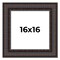 Square 3.5" Wide Ornate Brown Frame - UV Acrylic, Foam Board Backing, Hanging Hardware